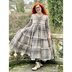 robe 55738 voile de coton à carreaux