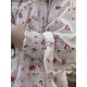 top DIEGO ecru cotton voile with flower print Les Ours - 8