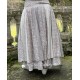 skirt / petticoat NELYA blue gray cotton with flower print and small red dots Les Ours - 3