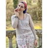 top ALYCIA blue gray cotton tulle with dots Les Ours - 2