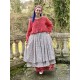 robe ASSIA coton bleu gris à imprimé fleurs et petits pois rouges Les Ours - 8