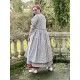 robe ASSIA coton bleu gris à imprimé fleurs et petits pois rouges Les Ours - 6