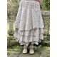 skirt / petticoat MADELEINE blue gray cotton with flower print Les Ours - 9
