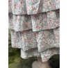 skirt / petticoat MADELEINE blue gray cotton with flower print Les Ours - 13