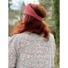 robe ASSIA coton bleu gris à imprimé fleurs et petits pois rouges Les Ours - 18