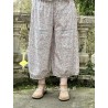 pantalon GUS coton bleu gris à imprimé fleurs Les Ours - 1