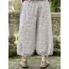 pantalon GUS coton bleu gris à imprimé fleurs Les Ours - 2