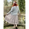 jupe / jupon ANGELIQUE voile de coton bleu gris à imprimé fleurs Les Ours - 11