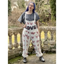 overalls Love Applique Cosmo in Crush