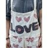 overalls Love Applique Cosmo in Crush Magnolia Pearl - 30
