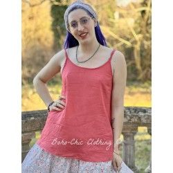 top BASIC voile de coton framboise