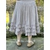 skirt / petticoat ANGELIQUE blue gray cotton voile with small red dots Les Ours - 11