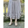 skirt / petticoat ANGELIQUE blue gray cotton voile with small red dots Les Ours - 10