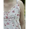 tank MIA ecru cotton voile with flower print Les Ours - 6
