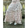 skirt / petticoat SELENA ecru cotton voile with flower print Les Ours - 1