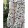 skirt / petticoat SELENA ecru cotton voile with flower print Les Ours - 1