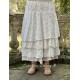 skirt / petticoat MADELEINE white cotton with flower print Les Ours - 8