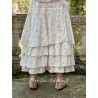 skirt / petticoat MADELEINE white cotton with flower print Les Ours - 9