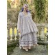 tunique JOY coton bleu gris à imprimé fleurs et petits pois rouges Les Ours - 12