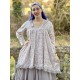 tunique JOY coton bleu gris à imprimé fleurs et petits pois rouges Les Ours - 8