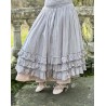 skirt / petticoat ANGELIQUE blue gray cotton voile with small red dots Les Ours - 2