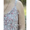 tank MIA blue gray cotton voile with flower print Les Ours - 6