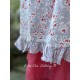 tunique JOY coton bleu gris à imprimé fleurs et petits pois rouges Les Ours - 15