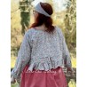 veste courte NOÉ flex bleu gris à imprimé fleurs Les Ours - 2