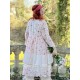 dress SOLINE ecru cotton voile with flower print and small red dots Les Ours - 2