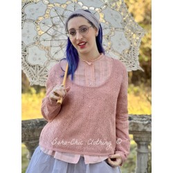 pull PIERRE laine rose