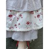 skirt / petticoat MADELEINE ecru cotton with flower print and small red dots Les Ours - 5