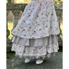 skirt / petticoat MADELEINE ecru cotton with flower print and small red dots Les Ours - 2