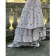 skirt / petticoat MADELEINE ecru cotton with flower print and small red dots Les Ours - 3