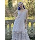 robe LÉA voile de coton bleu gris à imprimé fleurs Les Ours - 1
