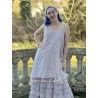 robe LÉA voile de coton bleu gris à imprimé fleurs Les Ours - 1
