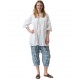 panty / pantalon 11376 voile de coton Bleu à fleurs Ewa i Walla - 10