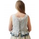 gilet 33325 coton Écru à rayures bleues Ewa i Walla - 15