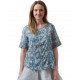 blouse 44819 Blue flower cotton voile Ewa i Walla - 9