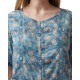 blouse 44819 Blue flower cotton voile Ewa i Walla - 11