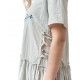 robe 55745 coton Écru à rayures bleues Ewa i Walla - 9
