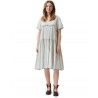 robe 55745 coton Écru à rayures bleues Ewa i Walla - 7