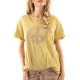 T-shirt Peace Applique in Marigold Magnolia Pearl - 7