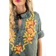 chemise Isabel Floral in Washed Indigo