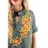 chemise Isabel Floral in Washed Indigo