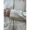 long jacket 66365 Cream cotton twill Ewa i Walla - 20
