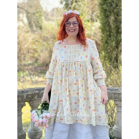 tunique 44835 voile de coton Jaune à fleurs Ewa i Walla - 1