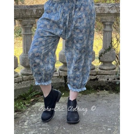 panty / pantalon 11376 voile de coton Bleu à fleurs Ewa i Walla - 1