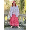 chemise ELENI voile de coton bleu gris à petits pois rouges Les Ours - 10