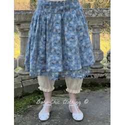 skirt 22145 Blue flower cotton voile
