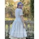 dress 55745 Ecru with blue stripes cotton Ewa i Walla - 6